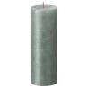 Bolsius Candele Pilastro Rustiche Shimmer 4 pz 190x68 mm Blu Ossido