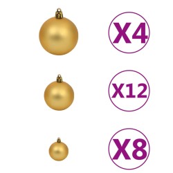 vidaXL Set Palline di Natale 100 pz 3/4/6 cm Marrone/Bronzo/Oro