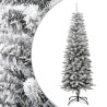 Albero Natale Artificiale Sottile Neve Floccata 150cm PVC e PE