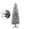 Albero Natale Artificiale Sottile Neve Floccata 150cm PVC e PE