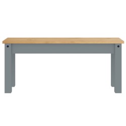 vidaXL Panca da Pranzo Panama Grigia 105x30x45 cm Legno Massello Pino