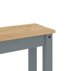 vidaXL Panca da Pranzo Panama Grigia 105x30x45 cm Legno Massello Pino