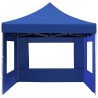 vidaXL Gazebo Professionale Pieghevole Pareti Alluminio 4,5x3m Blu