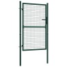 vidaXL Cancello per Recinzione in Acciaio 100x125 cm Verde