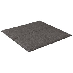   Pannelli Murali 12 pz Grigio Scuro 30x30 cm in Tessuto 1,08 m²