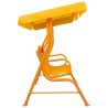 vidaXL Dondolo a Panchina per Bambini Giallo 115x75x110 cm in Tessuto