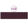 Pannelli Murali 12 pz Viola 60x15 cm Tessuto 1,08 m²