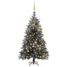 vidaXL Albero Natale Artificiale con LED Palline e Neve 180cm PVC e PE