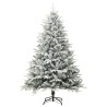 vidaXL Albero Natale Artificiale con LED Palline e Neve 180cm PVC e PE