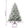 vidaXL Albero Natale Artificiale con LED Palline e Neve 180cm PVC e PE