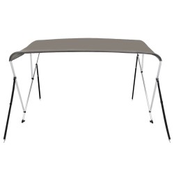 vidaXL Bimini di Prua con Tendalino 3 Archi Grigio 183x152x133 cm