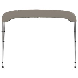 vidaXL Bimini di Prua con Tendalino 3 Archi Grigio 183x152x133 cm