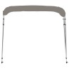 vidaXL Bimini di Prua con Tendalino 4 Archi Grigio 236x228x127 cm