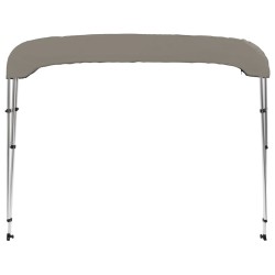 vidaXL Bimini di Prua con Tendalino 3 Archi Grigio 184x189x135 cm