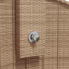 vidaXL Doccia Esterno Beige 100x100x241,5 cm Polyrattan e Legno Acacia