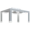 Gazebo con Stringa di Luci LED Bianco 3x4 m