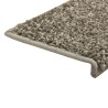 vidaXL Tappetini per Scale 15 pz 65x21x4 cm Grigio