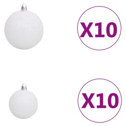 vidaXL Set Albero Natale Artificiale con LED e Palline Oro 240 cm PET