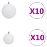 vidaXL Set Albero Natale Artificiale con LED e Palline Oro 240 cm PET