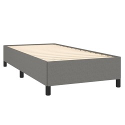 vidaXL Giroletto a Molle con Materasso Grigio Scuro 90x190 cm Tessuto