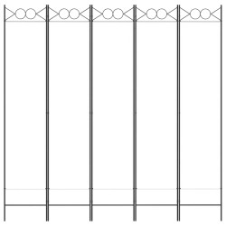 vidaXL Divisorio a 5 Pannelli Bianco 200x200 cm Tessuto