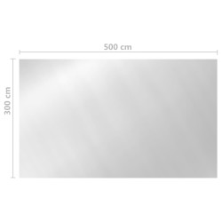 vidaXL Copripiscina Rettangolare 500x300 cm in PE Argento