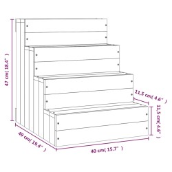 vidaXL Scala per Animali 40x49x47 cm in Legno Massello di Pino