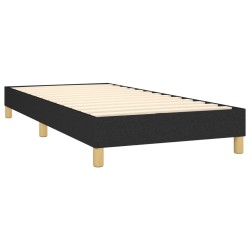 vidaXL Letto a Molle con Materasso e LED Nero 100x200 cm in Tessuto