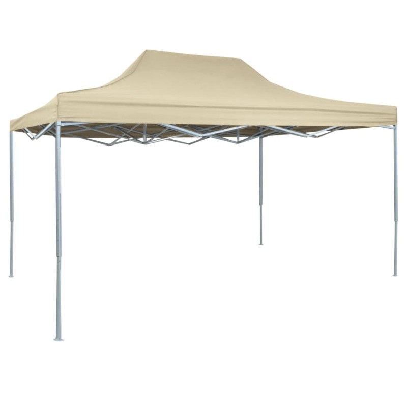 vidaXL Gazebo Professionale Pieghevole 3x4m Acciaio Crema