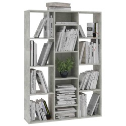    Libreria/Divisorio Grigio Cemento 100x24x140 cm in Multistrato