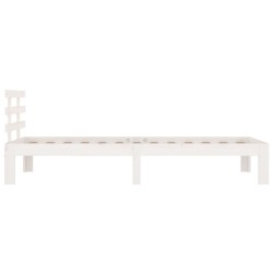 vidaXL Giroletto Bianco in Legno Massello 90x190 cm 3FT Singolo