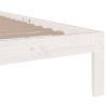 vidaXL Giroletto Bianco in Legno Massello 90x190 cm 3FT Singolo