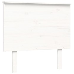 vidaXL Giroletto con Testiera Bianco 100x200 cm in Legno Massello