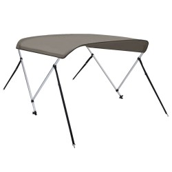 vidaXL Bimini di Prua con Tendalino 2 Archi Grigio 148,5x133x104 cm