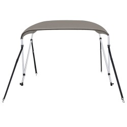 vidaXL Bimini di Prua con Tendalino 2 Archi Grigio 148,5x133x104 cm