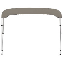 vidaXL Bimini di Prua con Tendalino 3 Archi Grigio 184x170x133 cm