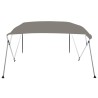 vidaXL Bimini di Prua con Tendalino 4 Archi Grigio 243x250x131 cm