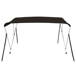 vidaXL Bimini di Prua con Tendalino 3 Archi Nero 183x152x133 cm