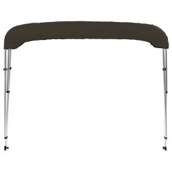 vidaXL Bimini di Prua con Tendalino 3 Archi Nero 183x152x133 cm