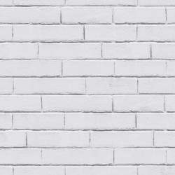 Good Carta da Parati Chalkboard Brick Wall Bianco e Grigio