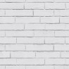 Good Carta da Parati Chalkboard Brick Wall Bianco e Grigio