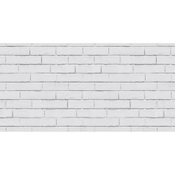 Good Carta da Parati Chalkboard Brick Wall Bianco e Grigio