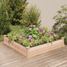 vidaXL Fioriera Rialzata Giardino Fodera 120x120x25cm Massello Abete