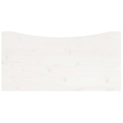 Piano Scrivania Bianco 80x40x2,5 cm in Legno Massello di Pino