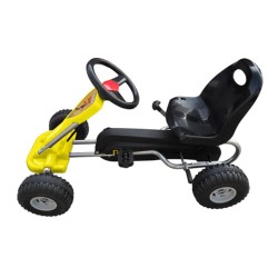 vidaXL Go Kart Cavalcabile a Pedali Giallo