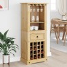 vidaXL Portabottiglie Vino Corona 56x35x120 cm Legno Massello di Pino