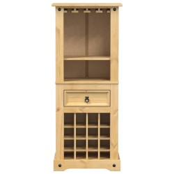 vidaXL Portabottiglie Vino Corona 56x35x120 cm Legno Massello di Pino