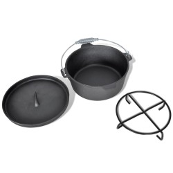 vidaXL Set forno olandese 9 pz