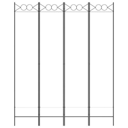 vidaXL Divisorio a 4 Pannelli Bianco 160x200 cm Tessuto