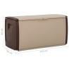 Baule Beige e Marrone 122x56x63 cm